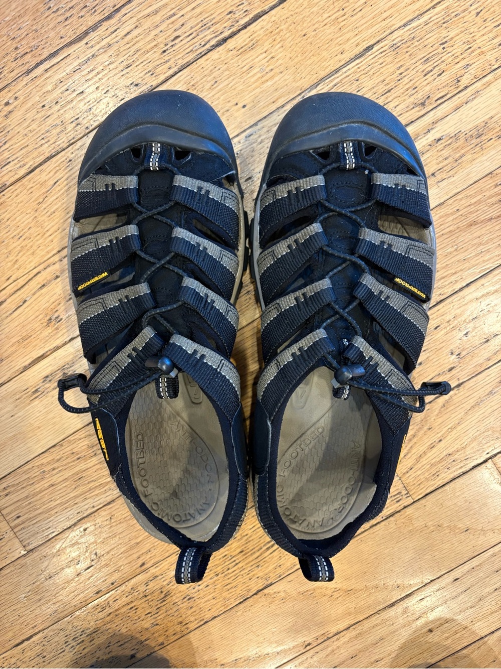 Men's Keen Newport H2 Black and Gray Outdoor Sandals